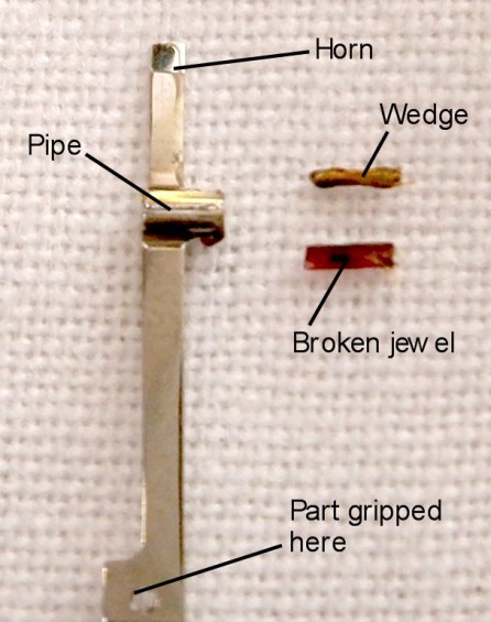 Figure 1: Broken jewel removed.
